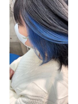 ヘアーラボ ハチ(HAIR LABO HACHI) イヤリングカラーブルー