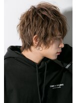 ユーフォリア 渋谷グランデ(Euphoria SHIBUYA GRANDE) メンズ 韓国風 無造作 センターパート アッシュカラー