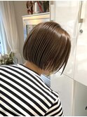 ミニボブ タッセルボブ グレージュ 髪質改善トリートメント