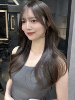 ミニウルフレイヤーカット顔周りカット前髪カット韓国ロング池袋