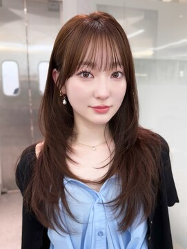 アルバム 渋谷パルコ(ALBUM) ロング顔周りレイヤーおくれ毛韓国ヘア_F20891