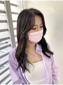 顔まわりレイヤー×ラベンダーアッシュ