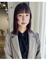 ムード(mood)&nbsp;パープルカラー/髪質改善/髪質改善ストレート/小顔カット/ボブ