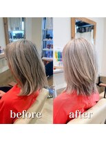 ステラバイケンジ 藤沢(STELLA by KENJE)&nbsp;白髪ぼかしハイライトカラー30代40代50代