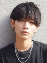 フレイムスヒュー 高崎店(FRAMES HUE) 黒髪人気ツーブロックワックスなしニュアンスパーマ韓国