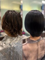 パーマ落としラボ アピッシュ 銀座(apish) パーマ落としアイロン施術髪質改善艶髪自然ストレート