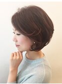 大人前下がりボブ