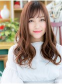 *bliss上尾*斜めバング＆甘カラー♪ゆるウェーブラブロングa!