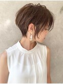 【絶壁カバー】ひし形前下がりショート×イルミナヌードベージュ