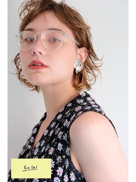 ラレイ(Lalei) 【表参道/青山】イエローベージュ×エッジショート【ささき】