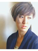 【tsumugu寺田町】マニッシュショート☆ハイライト＆グレージュ