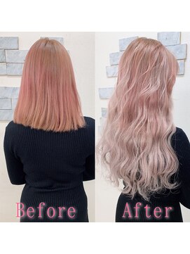 エクステ専門店あるじゃんすー 柏店 ホワイトピンク#シールエクステ#エクステ#アッシュピンク#柏