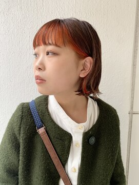 ミクマル(micmal) フェイスフレーミング/外ハネ×ふんわり愛されショート/オレンジ