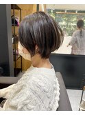 ショート×オリーブベージュ◎
