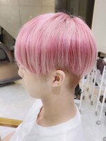 デイズ(days) ピンクカラーツーブロックマッシュショート ブリーチカラー