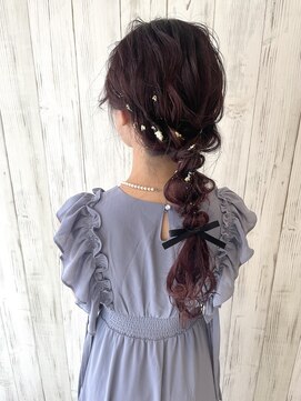 ルク(Luc.) 金箔×ピンクのふんわり編み下ろし☆