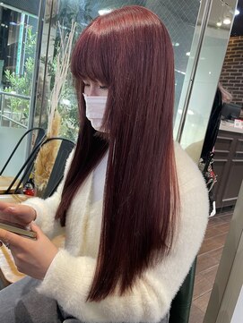 ヘアーアンドメイク ビス(HAIR&MAKE bis) 暗染しててもできる？！レッドカラー【立川/加藤沙久楽】