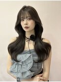韓国ヘア/前髪あり/顔まわりカット/くびれヘア