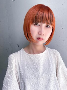 ローランド(Rowland) ボブ☆ミニボブ☆オレンジカラー☆インナーカラー