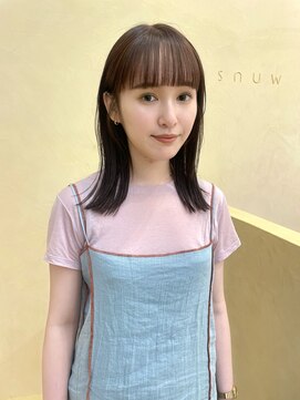 スニュウ(snuw) 【snuw mina】レイヤーカット/顔まわりレイヤー/透明感カラー/