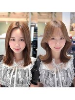 ミラリー トウキョウ(Mirareee Tokyo) 20代30代40代◎前髪パーマ韓国風巻きくすみベージュお団子ヘア