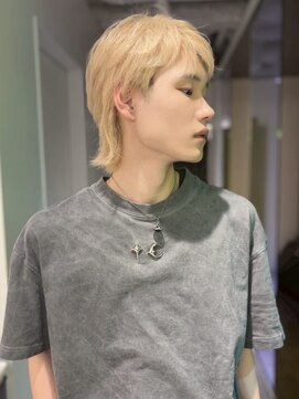 ユーフォリア 渋谷グランデ(Euphoria SHIBUYA GRANDE) ブロンドベージュ　メンズハイトーン　ウルフ　MOMO