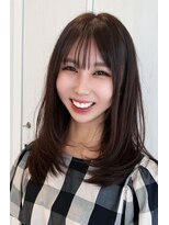 ヘアデザイン ファブロ(hair design FABRO.)&nbsp;【FABRO東】顔周りレイヤー×オリーブブラウン