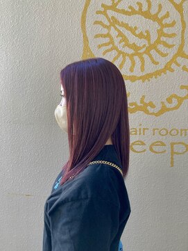 ヘアールーム シープス(hair room sheeps) ブリーチなしダブルカラー　ラベンダーピンク