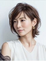 ハーツ(Heart's)&nbsp;ミセスショートヘアに似合う透明感のある白髪ぼかしカラー
