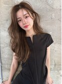 韓国ヘアグレージュカラーブリーチ無し髪質改善透明感カラー 　