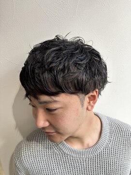 アンド グラフ(& Graph.) 無造作ニュアンスツーブロックメンズカット