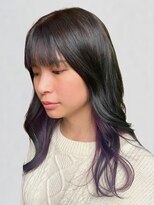 ポルト(porto produced by teatro hair salon)&nbsp;前髪カット 顔周りレイヤー インナーカラー 透明感カラー 美髪