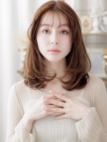 カバーヘア ブリス 上尾西口店(COVER HAIR bliss)&nbsp;ブリーチなしミルクブラウンセミロングレイヤーa上尾20代30代