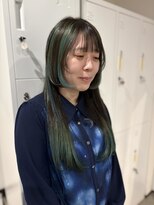 スリー バイ ザサロンフジサワ(THREE by the salon fujisawa)&nbsp;姫ロング×エメラルドブルー