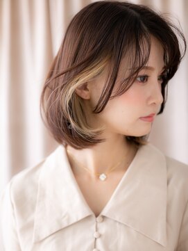 カバーヘアアンドスパ ブリス 浦和(COVER HAIR&SPA bliss) グレージュイヤリングカラー美髪前下がりボブ321Z浦和20代30代