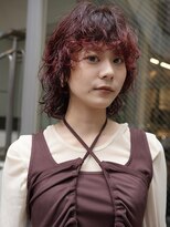 ノラ シブヤ(NORA)&nbsp;小顔ミディアムパーマミディアムデジタルパーマボブパーマ前髪