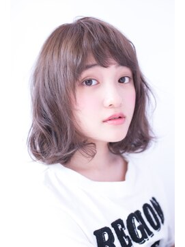 ヘアーアンドファッションシオミエイチ (hair&fashion shiomi H) 【shiomi H】柔らかパーマミディ