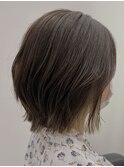PLAISIR/佐々木 切りっぱなしボブ イヤリングミルクティー草加