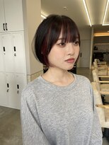 サンド 鹿児島中央(sand)&nbsp;@ayumi_sand ショートボブ　フェイスフレーミングカラー