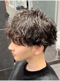 波巻きパーマ/メンズカット/メンズパーマ/眉カット/阪急豊中