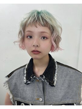 レコ 渋谷(LECO) ペールデザインハイトーンボブ