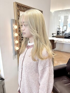 コワファースト  させぼ五番街店(COIFF1RST) 抜きっぱブロンドヘア