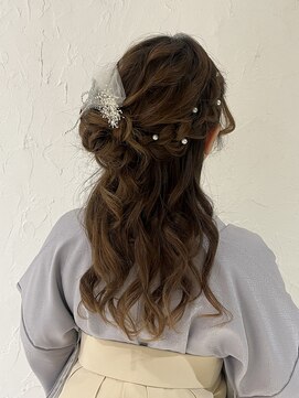バサラ 大阪梅田店(VASARA) 卒業式ヘア　ヘアメ　袴ヘア　ハーフアップ　くるみちゃんヘア