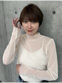 ●杉浦イメチェン外ハネボブ美髪ワイドバングレイヤーショート23