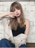 ロングヘアでひし形 好印象◎小顔ゆるふわ無造作カール/era加藤