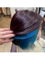 ビーチェ 小岩(Bice) ナチュラルボブにブルーをプラス◎インナーカラー/ブリーチ