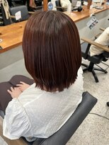 カリネバイフィエル(CALINER by Fier) ぷつっとボブにオレンジカラー◎