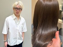 関　拓彌◆スタイリスト◆レイヤー&ブリーチなしダブルカラーで可愛い全開スタイルをご提案