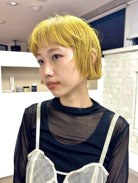ビファイン 本店(Befine) レイヤー×ミニボブ×ハニーゴールド/