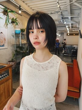 ヒュージ 三軒茶屋(huge) /ニュアンスパーマ /くせ毛風パーマ /ボブパーマ